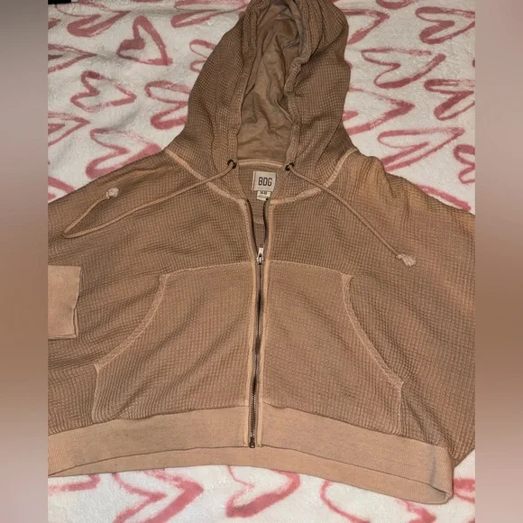 COPY - super cute urban outfitters waffle zip up hoodie! - Picture 3 of 5